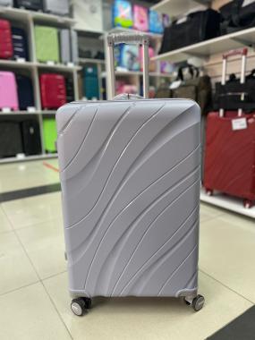 Купить Чемодан 28 дюймов Travel Fashion Wave светло-серый из полипропилена